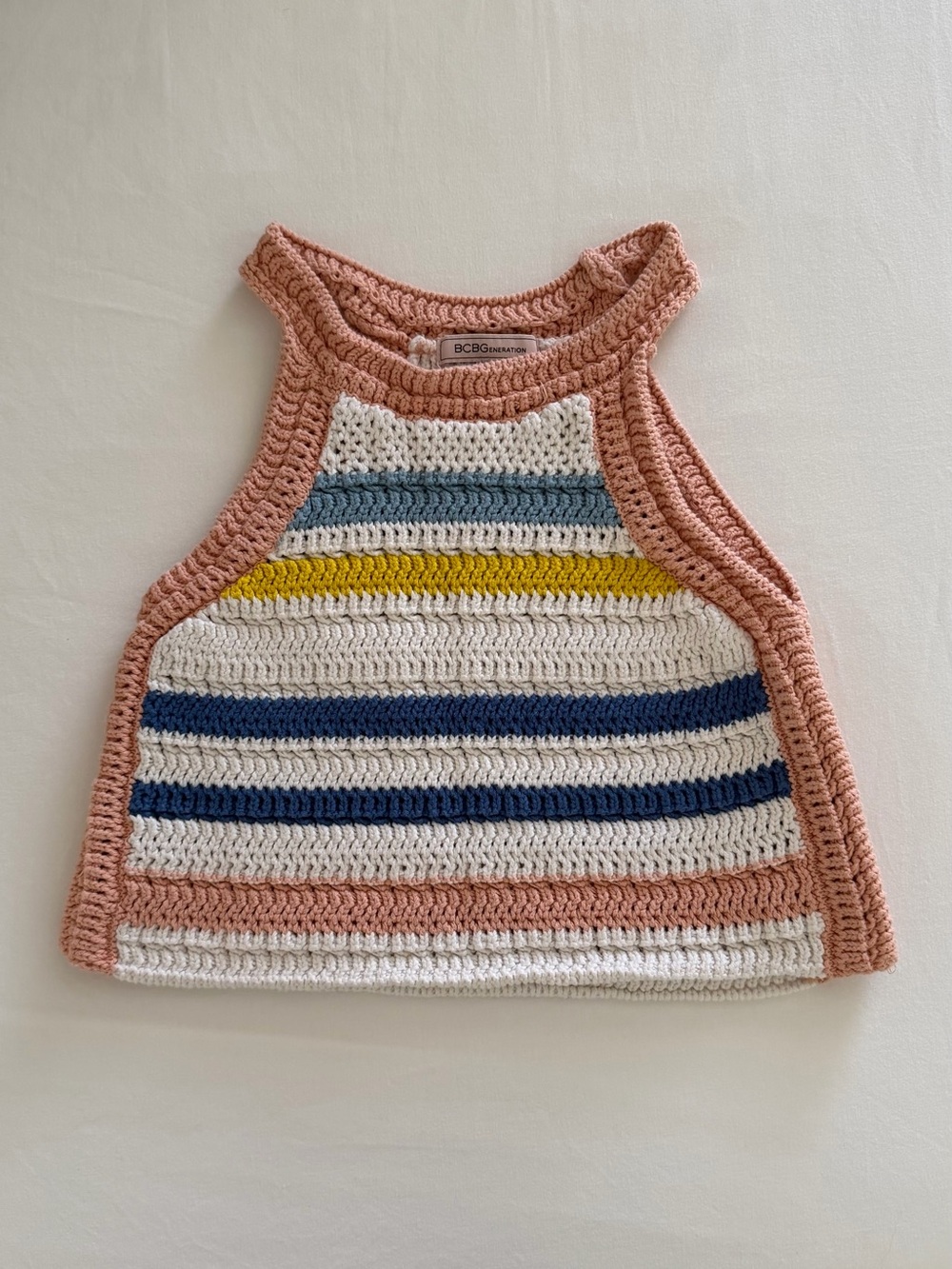 BCBGENERATION
Crochet Stripe Crop Top In Multi